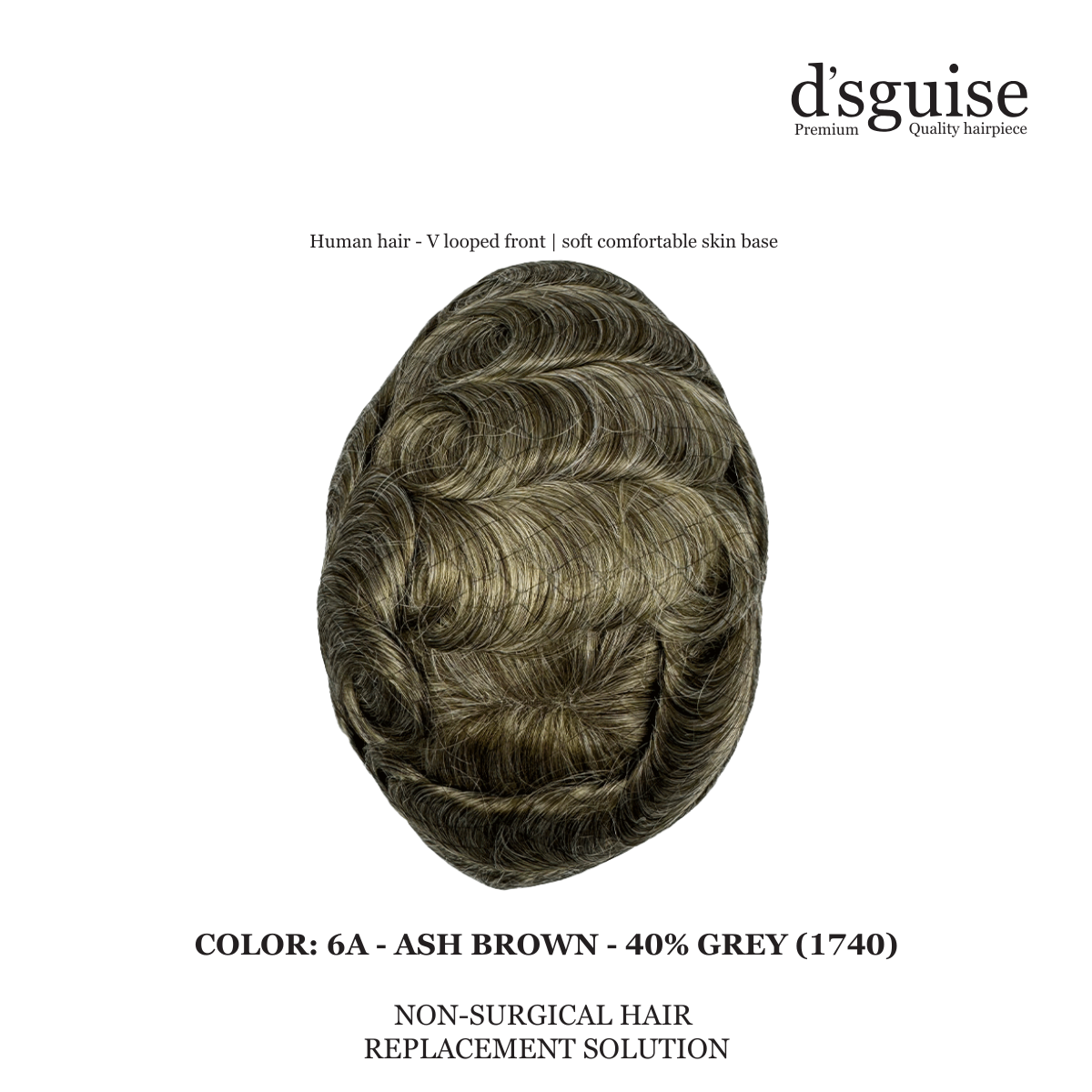 DSGUISE-6A-ASH BROWN ( 40% GREY )